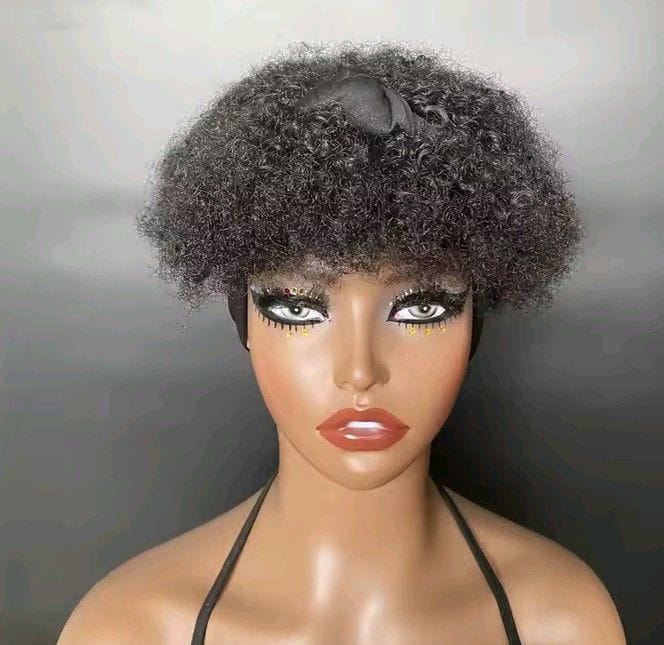 Headband Wig Curly Afro with Bang