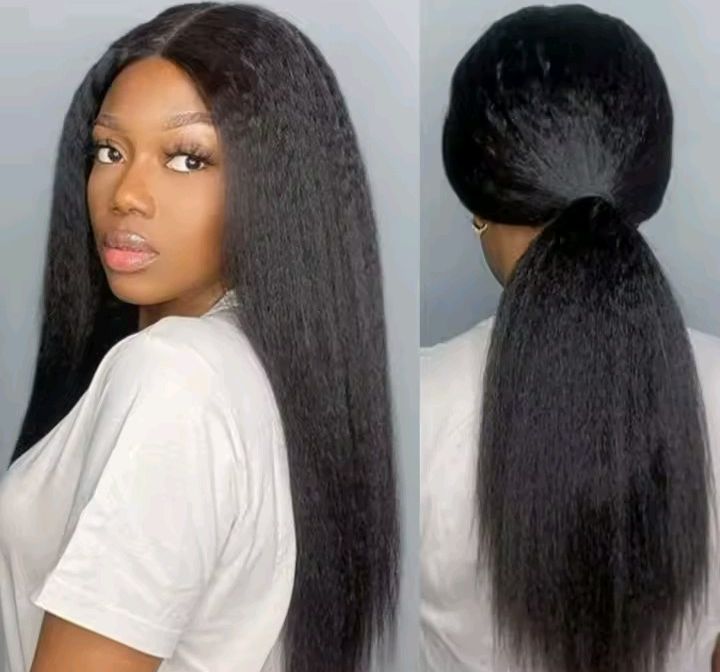 Perruque Yaki Straight Frontal 13x4