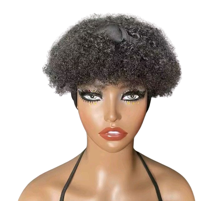 Headband Wig Curly Afro with Bang