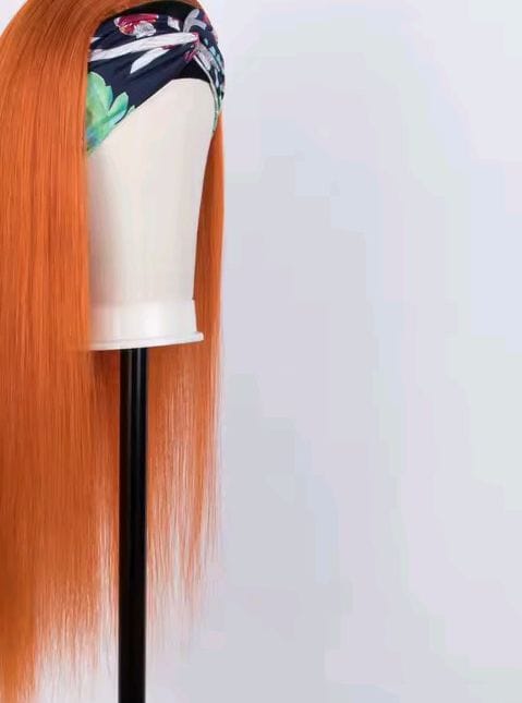 Headband wig ginger straight