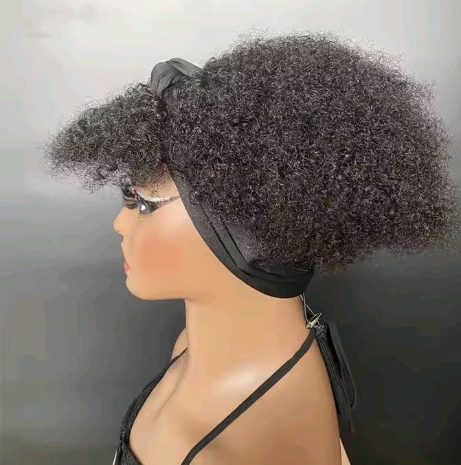 Headband Wig Curly Afro with Bang